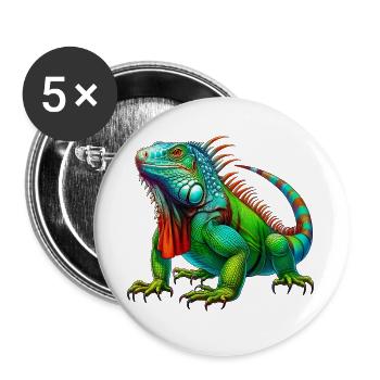 Iguana - Buttons large 2.2''/56 mm (5-pack) - white - Front