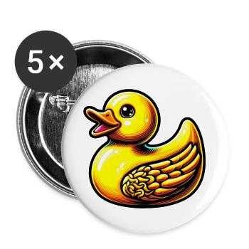 Duckling Duck Duck - Buttons large 2.2''/56 mm (5-pack) - white - Front