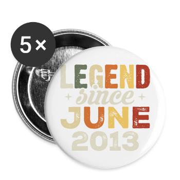 Juin 2013 Cadeau d’anniversaire Juin 2013 Juin 2013 - Lot de 5 grands badges (56 mm) - blanc - Devant