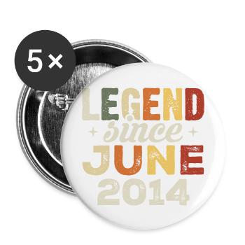 Juni 2014 Geburtstagsgeschenk Juni 2014 Juni 2014 - Buttons groß 56 mm (5er Pack) - Weiß - Vorne