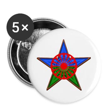 115552801 300710733 Romani Kinder 1 - Buttons groß 56 mm (5er Pack) - Weiß - Vorne