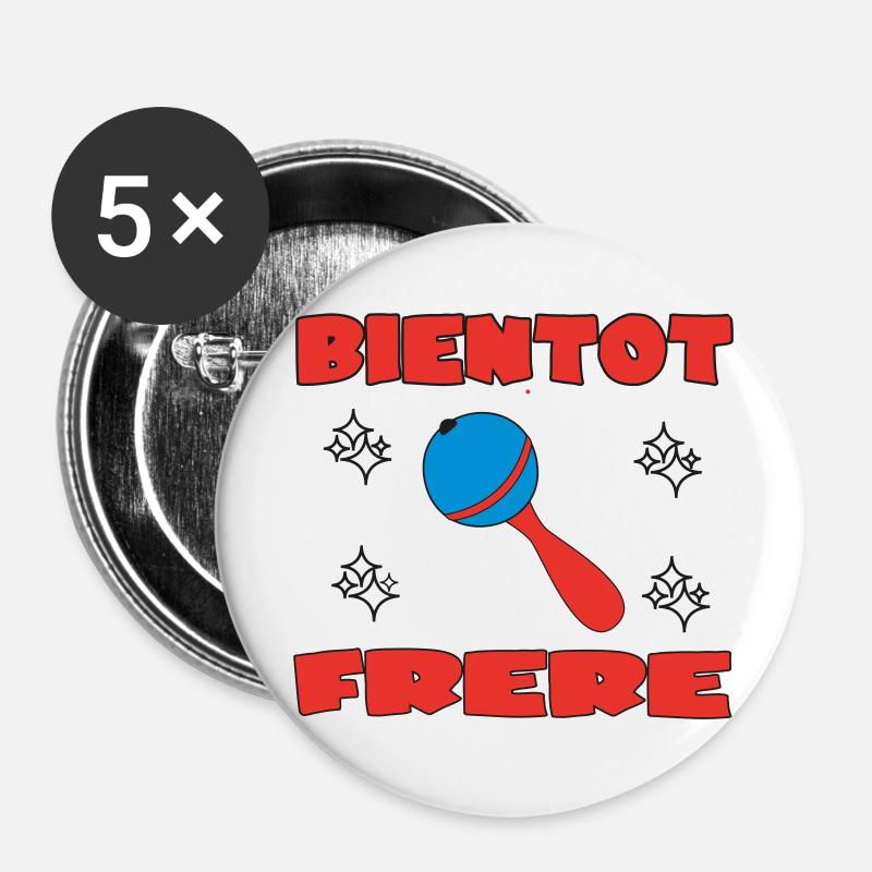 SOON BROTHER - Buttons large 2.2''/56 mm (5-pack) - white