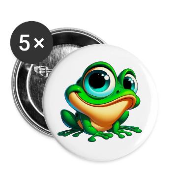 Frog - Buttons large 2.2''/56 mm (5-pack) - white - Front