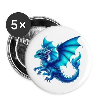 Dragon - Buttons large 2.2''/56 mm (5-pack) - white - Front