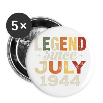 July 1944 Birthday Gift July 1944 Birthday - Buttons large 2.2''/56 mm (5-pack) - white - Front