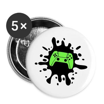 Gamer Gamepad Blobs - Buttons large 2.2''/56 mm (5-pack) - white - Front