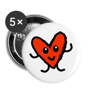 LIEBE. PAAR. GERADE VERHEIRATET. Junggesellinnenabschied. VALENTINSTAG. - Buttons groß 56 mm (5er Pack) - Weiß - Vorne