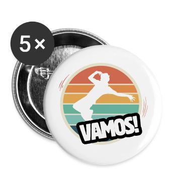 Vamos breakdance rétro - Lot de 5 grands badges (56 mm) - blanc - Devant