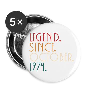 Legend since October 1974 - Minimalist - Buttons large 2.2''/56 mm (5-pack) - white - Front