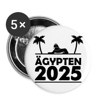 Égypte 2025 - Lot de 5 grands badges (56 mm) - blanc - Devant