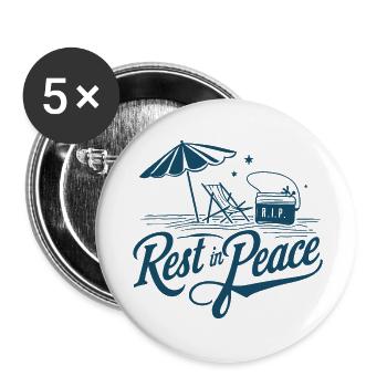 plage rip - humour de vacances d'été - Lot de 5 grands badges (56 mm) - blanc - Devant