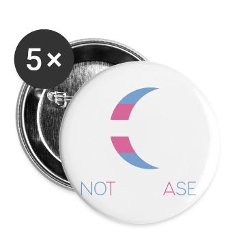 LGBTQ Pride Month - Keine Phase - Transgender - Buttons groß 56 mm (5er Pack) - Weiß - Vorne