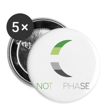 LGBTQ Pride Month - Keine Phase - Aromantic - Buttons groß 56 mm (5er Pack) - Weiß - Vorne