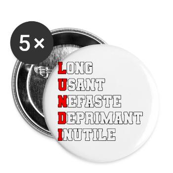 Monday - Buttons large 2.2''/56 mm (5-pack) - white - Front