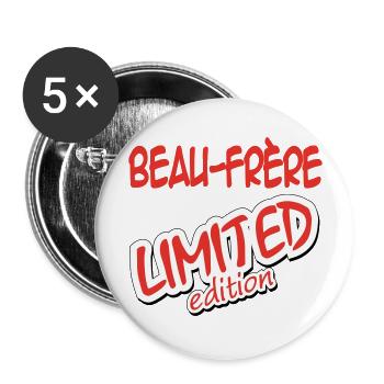 Schwager LIMITIERTE AUFLAGE - Buttons groß 56 mm (5er Pack) - Weiß - Vorne