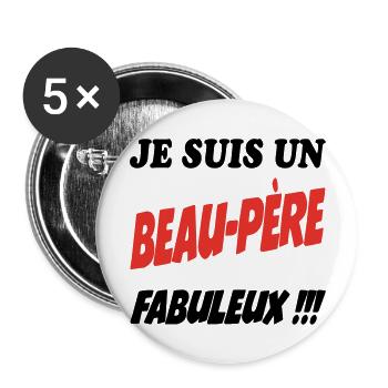 FRERE SOEUR BROTHER SISTER - Buttons large 2.2''/56 mm (5-pack) - white - Front