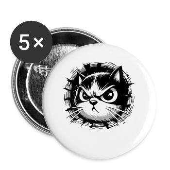 Nicht mehr als 2 (dunkel) - Buttons groß 56 mm (5er Pack) - Weiß - Vorne