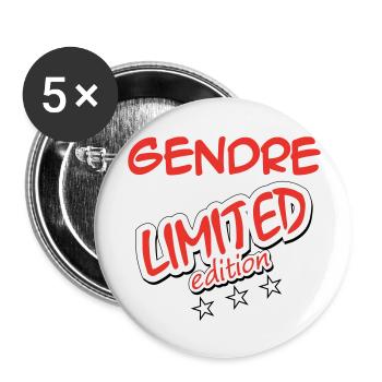GENDRE LIMITED EDITION - Buttons large 2.2''/56 mm (5-pack) - white - Front