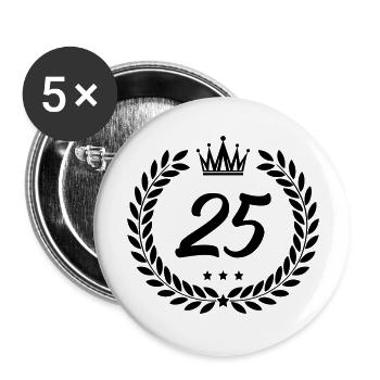 coat of arms 25 - Buttons large 2.2''/56 mm (5-pack) - white - Front