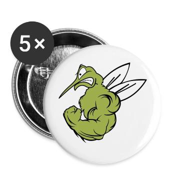 Strong Mosquito 02 - Buttons large 2.2''/56 mm (5-pack) - white - Front