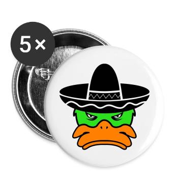 mexico duck 02 - Buttons groß 56 mm (5er Pack) - Weiß - Vorne