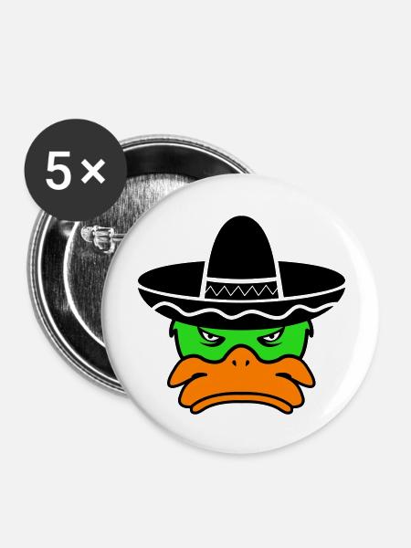mexico duck 02 - Buttons groß 56 mm (5er Pack) - Weiß