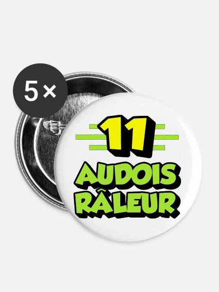 Beschwerdender Audois - Buttons groß 56 mm (5er Pack) - Weiß