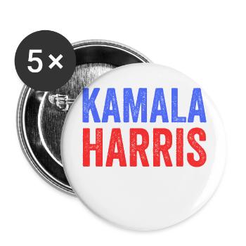Kamala Harris 2024 - Buttons large 2.2''/56 mm (5-pack) - white - Front