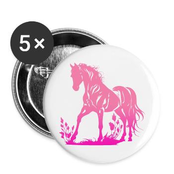 Cowboy Funny Cowboy Hat Wild Western Rodeo Texas - Buttons large 2.2''/56 mm (5-pack) - white - Front