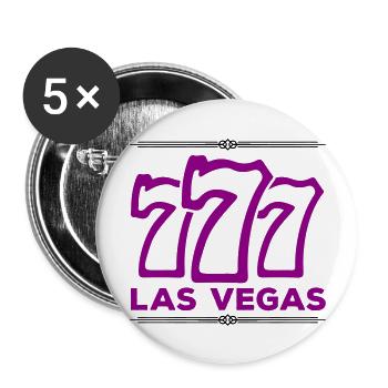 las vegas 777 - Buttons groß 56 mm (5er Pack) - Weiß - Vorne