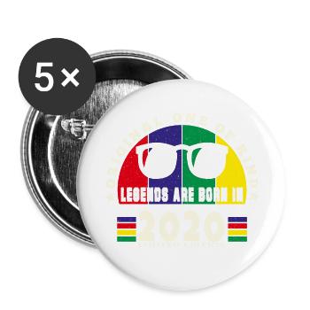 Original - One of Kind 2020 Cadeau Anniversaire. - Lot de 5 grands badges (56 mm) - blanc - Devant