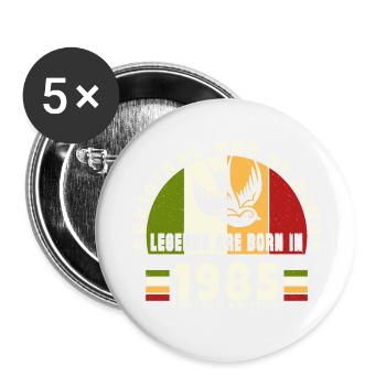 1985 Vintage Geburtstag Legende Geschenk - Buttons groß 56 mm (5er Pack) - Weiß - Vorne