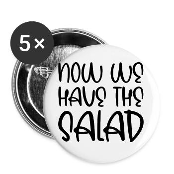 Now we have the salad - Buttons large 2.2''/56 mm (5-pack) - white - Front