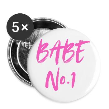 BABE No. 1 - Buttons large 2.2''/56 mm (5-pack) - white - Front