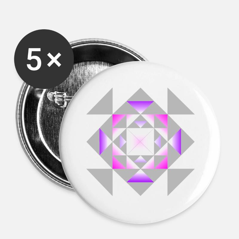 Ornament 2 - Buttons groß 56 mm (5er Pack) - Weiß