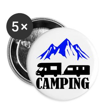 Camping - Buttons large 2.2''/56 mm (5-pack) - white - Front