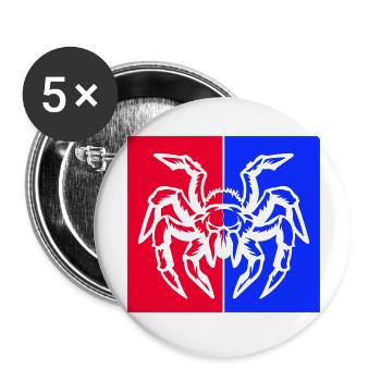 spinne spider - Buttons groß 56 mm (5er Pack) - Weiß - Vorne