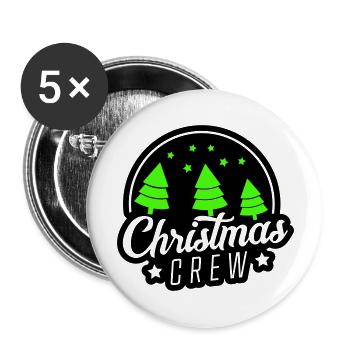 Christmas Crew XMAS - Buttons large 2.2''/56 mm (5-pack) - white - Front