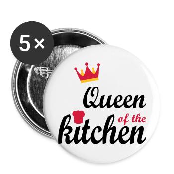Weihnachtsgeschenke für Frauen - Buttons groß 56 mm (5er Pack) - Weiß - Vorne