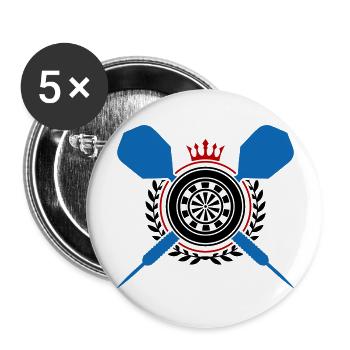 darts dart dartboard - Buttons large 2.2''/56 mm (5-pack) - white - Front