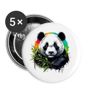 Panda - Buttons large 2.2''/56 mm (5-pack) - white - Front
