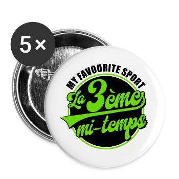 The 3rd half - Buttons large 2.2''/56 mm (5-pack) - white - Front