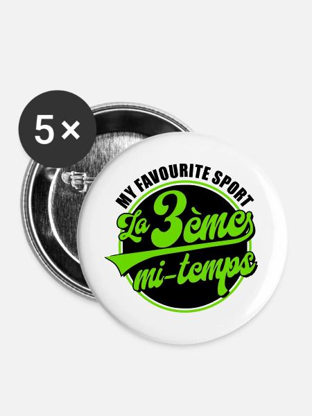Die 3. Hälfte - Buttons groß 56 mm (5er Pack) - Weiß