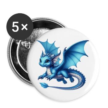 Dragon - Buttons large 2.2''/56 mm (5-pack) - white - Front