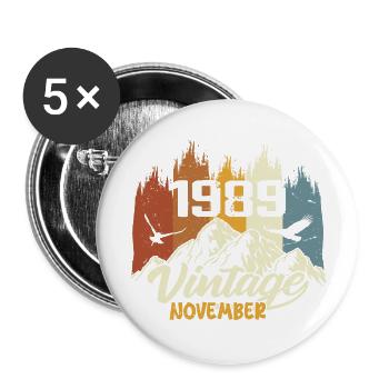 36e anniversaire - Légendaire depuis novembre 1989 - Lot de 5 grands badges (56 mm) - blanc - Devant