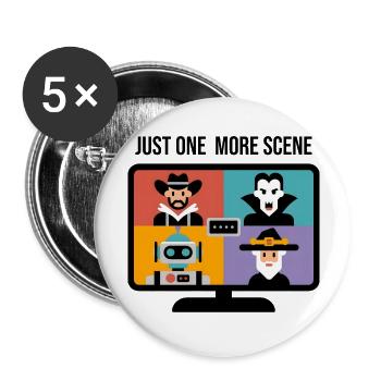 Just One More Scene - Buttons large 2.2''/56 mm (5-pack) - white - Front