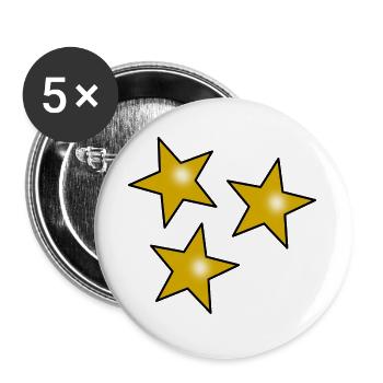 STAR. CHRISTMAS. HAPPY NEW YEAR. NEW YEAR'S EVE - Buttons large 2.2''/56 mm (5-pack) - white - Front
