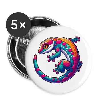 Gecko - Buttons large 2.2''/56 mm (5-pack) - white - Front