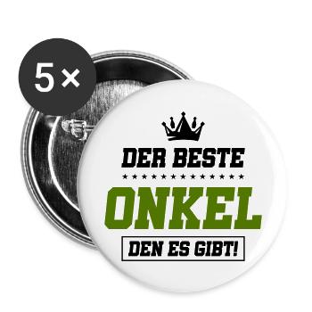 The best uncle there is - Buttons large 2.2''/56 mm (5-pack) - white - Front