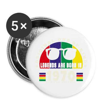 Original - One of Kind 1970's Birthday Gift. - Buttons large 2.2''/56 mm (5-pack) - white - Front